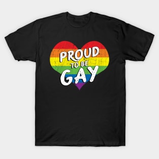 Proud To Be Gay Rainbow Heart Gift graphic T-Shirt